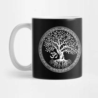 Tree of Life With Om Symbol Yoga Mug